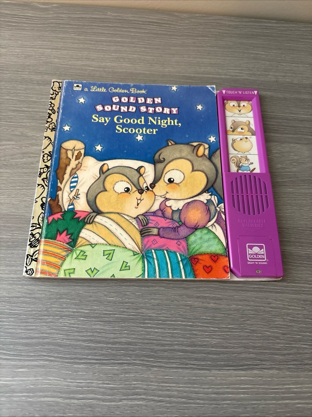 Sound Story 'Say Good Night, Scooter' Kids Sound Book - Purple